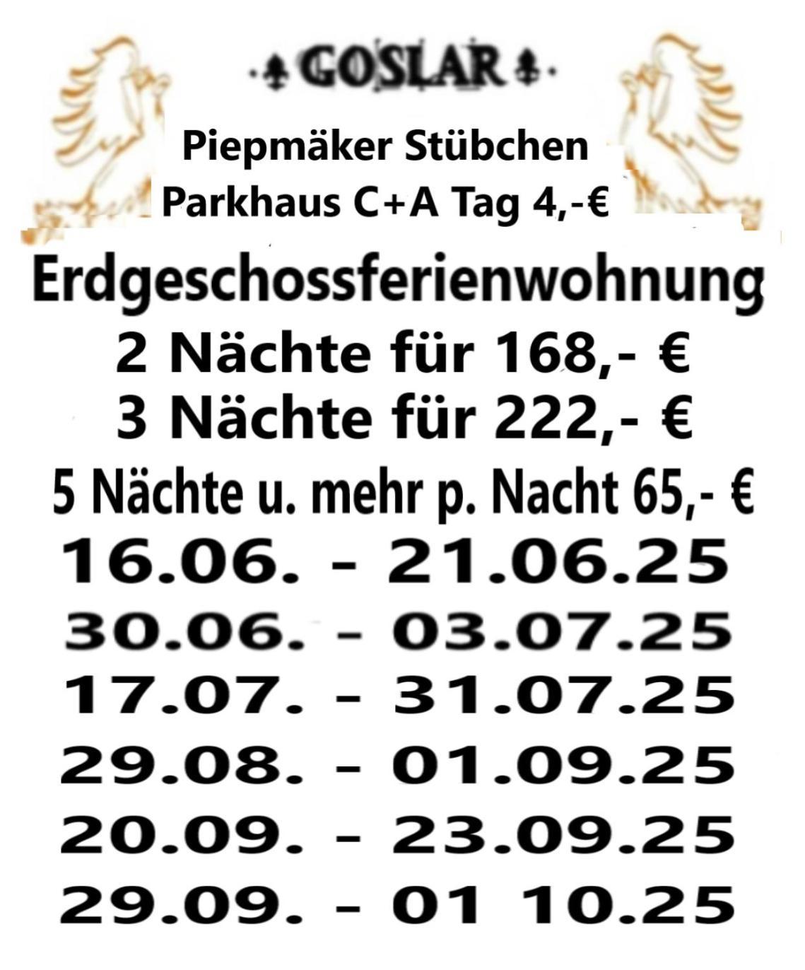 Piepmaeker Stuebchen Apartman Goslar Kültér fotó